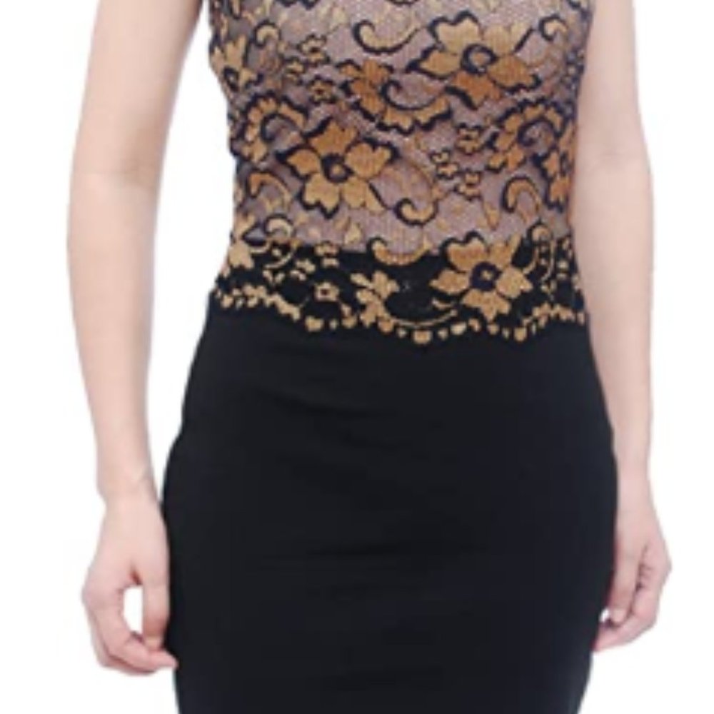 WOOSEA Women's Elegant Sleeveless Floral Lace Vint